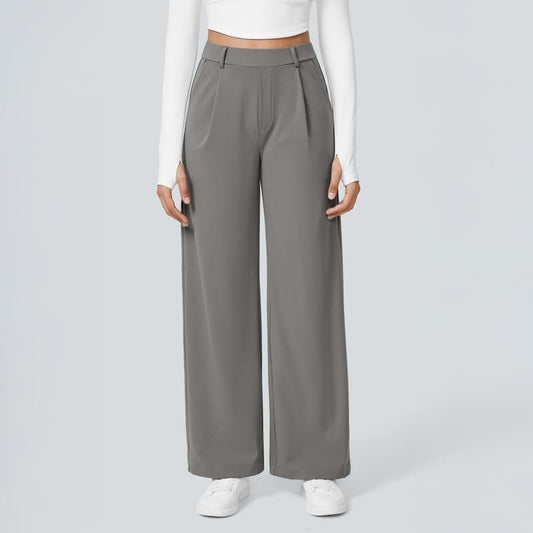 🏆2026 New Style 60% OFF💝Women's High Waisted Straight Leg Work Trousers with Side Pockets -✨Smart & Casual Look for Office and Beyond
