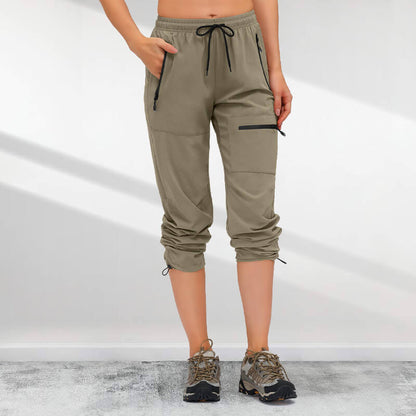 👖⛰️ Quick-dry cargo pants – 5 pockets, elastic waist, durable & comfortable!