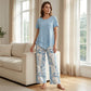 🥳SUMMER HOT SALE🥳💞50K+ SOLD!💥50% OFF! 🔥Casual Round Neck Layered Tunic Top and Wide Leg Pants Set