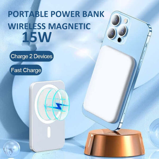 🥳2026 HOT SALE 50% OFF🔋15W Fast Magnetic Power Bank – Wireless charging at full speed! ⚡🧲