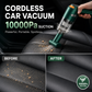 🚗  10000Pa Cordless Handheld Vacuum, Portable Wireless Cleaner with Washable Filter & Multi-Nozzle Kit