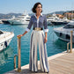 🥳SUMMER HOT SALE🥳💞50K+ SOLD!💥Free Shipping 🔥 Women's Striped Shirt & Wide-Leg Pants 2-Piece Set