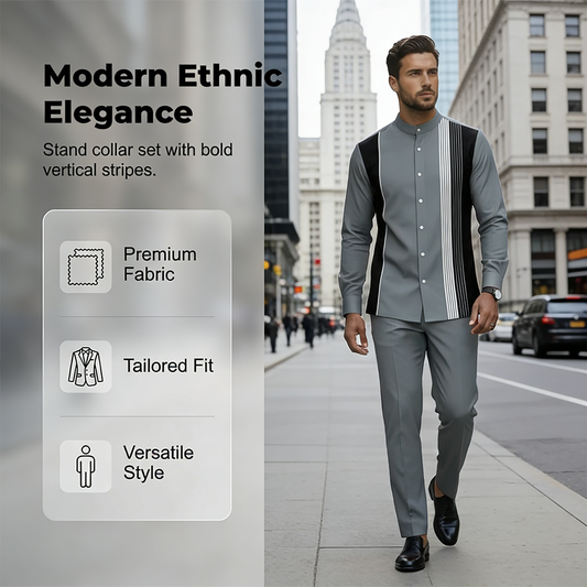 👔 61% OFF & Free Shipping NOW  ✨ Men's Striped Shirt & Pants 2-Piece Set – Effortless Style, Comfortable Fit & Perfect for Casual Days 👖