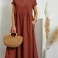 🌸50% OFF NOW! 🌸Summer Fashion Solid Color Cotton Linen Pocket Dress