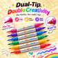 Magic Glitter Outline Markers – Double-Ended Dual-Color Art Pens
