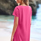 💕Summer Hot Sale 60% OFF 💃Women's Casual Square Neck Pocket Short Sleeve Dress with Pockets
