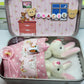 💎 49% OFF! 💎 Bunny Mummy & Baby Plush Pocket Tin – Handmade Easter Collectible with Cozy Blanket (Pink/Blue Ears) 🐇🎁