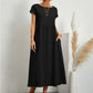 🌸50% OFF NOW! 🌸Summer Fashion Solid Color Cotton Linen Pocket Dress