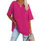 👚 LIMITED-TIME 50% OFF! 💥 Ladies V-Neck T-Shirt – Premium Cotton, Flared Hem, Loose Fit ✨
