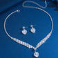 📢📢50% OFF !! ⏰Sparkling Heart Necklace & Earring Set