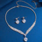📢📢50% OFF !! ⏰Sparkling Heart Necklace & Earring Set