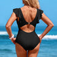 📢📢50% OFF !!!⏰ Sexy Ruffled One-Piece Swimsuit – Ruffle Detail, Tummy Control & Vibrant Colors 🌊