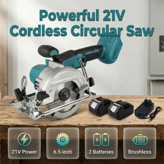 ⚡ LIMITED-TIME 50% OFF! ✨ High-Speed Cordless Circular Saw – Brushless Motor, Dual Battery, Precision Cuts 🔋