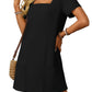 💕Summer Hot Sale 60% OFF 💃Women's Casual Square Neck Pocket Short Sleeve Dress with Pockets