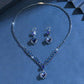 📢📢50% OFF !! ⏰Sparkling Heart Necklace & Earring Set