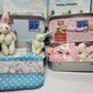 💎 49% OFF! 💎 Bunny Mummy & Baby Plush Pocket Tin – Handmade Easter Collectible with Cozy Blanket (Pink/Blue Ears) 🐇🎁