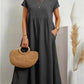 🌸50% OFF NOW! 🌸Summer Fashion Solid Color Cotton Linen Pocket Dress