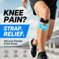 ✨Exclusive 50% OFF | Silicone Patella Knee Strap | Ergonomic 8-Shaped Shock Absorbing Knee Brace | Anti-Slip Adjustable Support for Running, Basketball & Joint Pain Relief