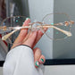 🎁New arrival 49% OFF💥Women's Synthetic Diamonds Rimless Anti Blue Light Glasses