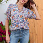 😍LAST WEEK SALE 50% OFF-Special Price £18.99🎁☀️🌺Floral V-neck Puff Sleeve Blouse For Women