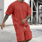 🥳SUMMER HOT SALE🥳💞50K+ SOLD!💥50% OFF! 🔥Men's Casual Short Sleeve T-Shirt Shorts Set