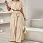 ✈Free Shipping👚50% OFF NOW!🌸Off-Shoulder Puff Sleeve Top & Wide-Leg Pants 2-Piece Set – Elegant, Comfortable & Perfect for Summer Days ☀️