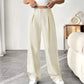 🏆2026 New Style 60% OFF💝Women's High Waisted Straight Leg Work Trousers with Side Pockets -✨Smart & Casual Look for Office and Beyond