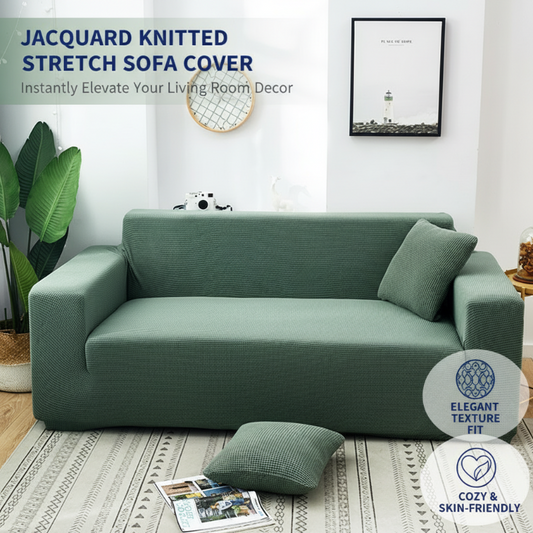 Jacquard Knitted Stretch Sofa Cover✨