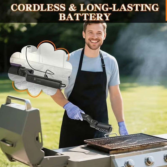 No-Faff" High-Torque BBQ Scrubber – The Effortless Way to Clean Your Grill! 🍖✨