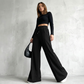 Women's High-Waist Wide-Leg Pants with Drawstring