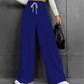 Women's High-Waist Wide-Leg Pants with Drawstring