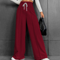 Women's High-Waist Wide-Leg Pants with Drawstring