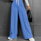 Women's High-Waist Wide-Leg Pants with Drawstring