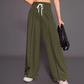 Women's High-Waist Wide-Leg Pants with Drawstring