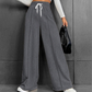 Women's High-Waist Wide-Leg Pants with Drawstring