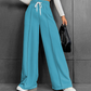 Women's High-Waist Wide-Leg Pants with Drawstring