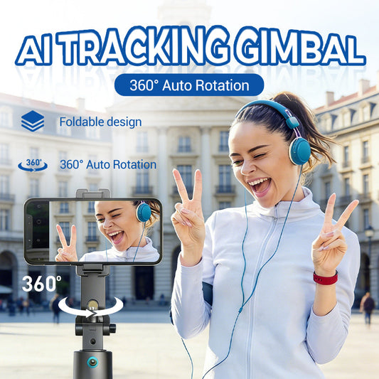 🥰50% OFF!📷AI Tracking Gimbal with Dual Fill Lights✨