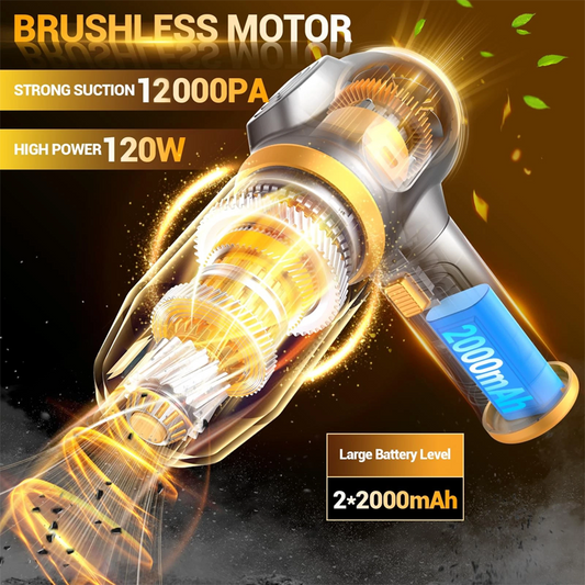 Cordless 4-in-1 Portable Car Vacuum Cleaner Set