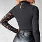 🔈🔈NEW ARRIVAL 60% OFF🌸Women's Asymmetrical Cutout Lace Sleeve Top👚