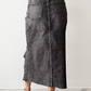 💎 50% OFF! 💎 Women's High-Waist Ripped Denim Midi Skirt – Asymmetrical Hem, Distressed Details & Flattering Fit 👖✨
