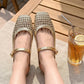 📢📢50% OFF !!!⏰Women's Woven Square-Toe Mary Jane Mules
