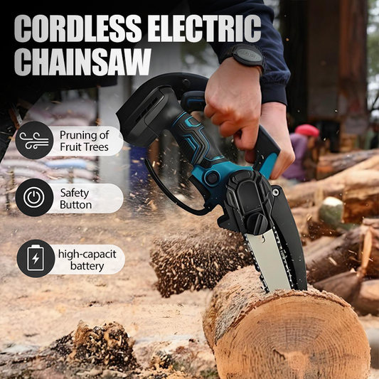 ⏰6-Inch Mini Portable Cordless Electric Chainsaw