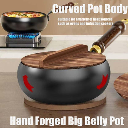 🍳 50% OFF! 🔥 Cast Iron Wok – Complete With Lid for Stir Frying, Roasting & Multi-Purpose Cooking ✨