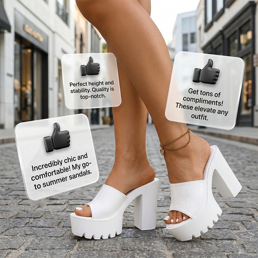 📢📢50%  OFF !! ⏰Standing At The Forefront Of Fashion👧Slip-On Open Toe Lug Sole Sandals