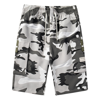 🔥New arrival Sale🔥  Men's Camo Cargo Shorts with Drawstring Waist（Free Shipping✨）