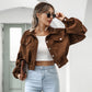 🔥50% OFF & Free Shipping🔥 Women's Cropped Corduroy Jacket with Balloon Sleeves