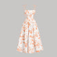 👗 50% OFF NOW! 🌸 Women's Floral Print Tie-Strap Midi Dress – Flattering Fit, Lightweight & Perfect for Spring & Summer ☀️