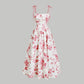 👗 50% OFF NOW! 🌸 Women's Floral Print Tie-Strap Midi Dress – Flattering Fit, Lightweight & Perfect for Spring & Summer ☀️
