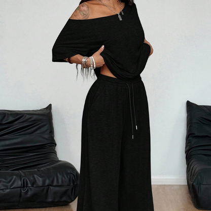 🔥50% OFF & Free Shipping🔥 Women's Off-Shoulder Top & Pants 2-Piece Set
