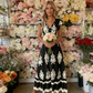 👗New arrival 40% OFF!🏖️Women's V-Neck Baroque Print Flowy Maxi Dress